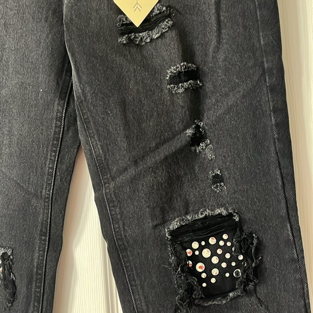 ⭐️ NWT- Banjara Black jeans with design- size 9/28 - Picture 2 of 12